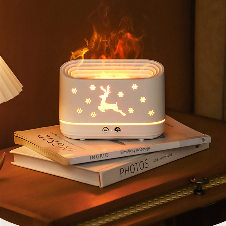 elk flame humidifier diffuser mute household atmosphere lamp - 