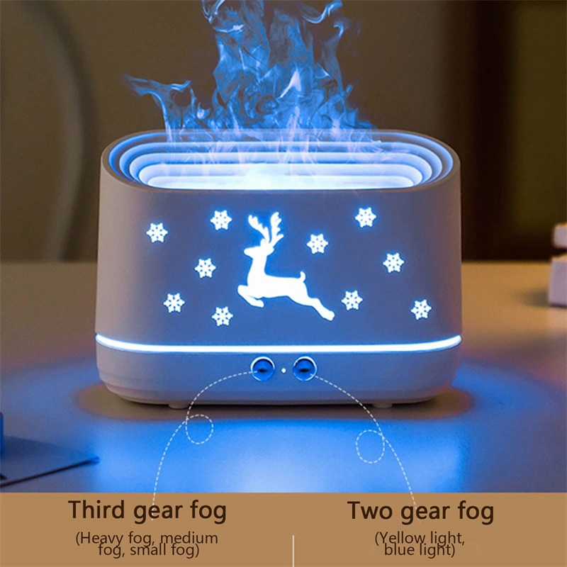 elk flame humidifier diffuser mute household atmosphere lamp - 
