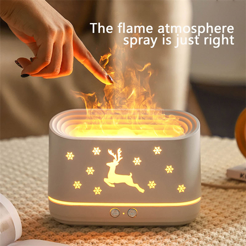 elk flame humidifier diffuser mute household atmosphere lamp - 