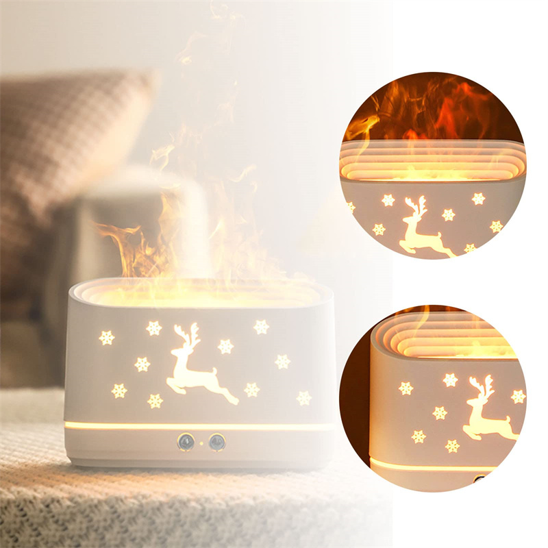 elk flame humidifier diffuser mute household atmosphere lamp - 