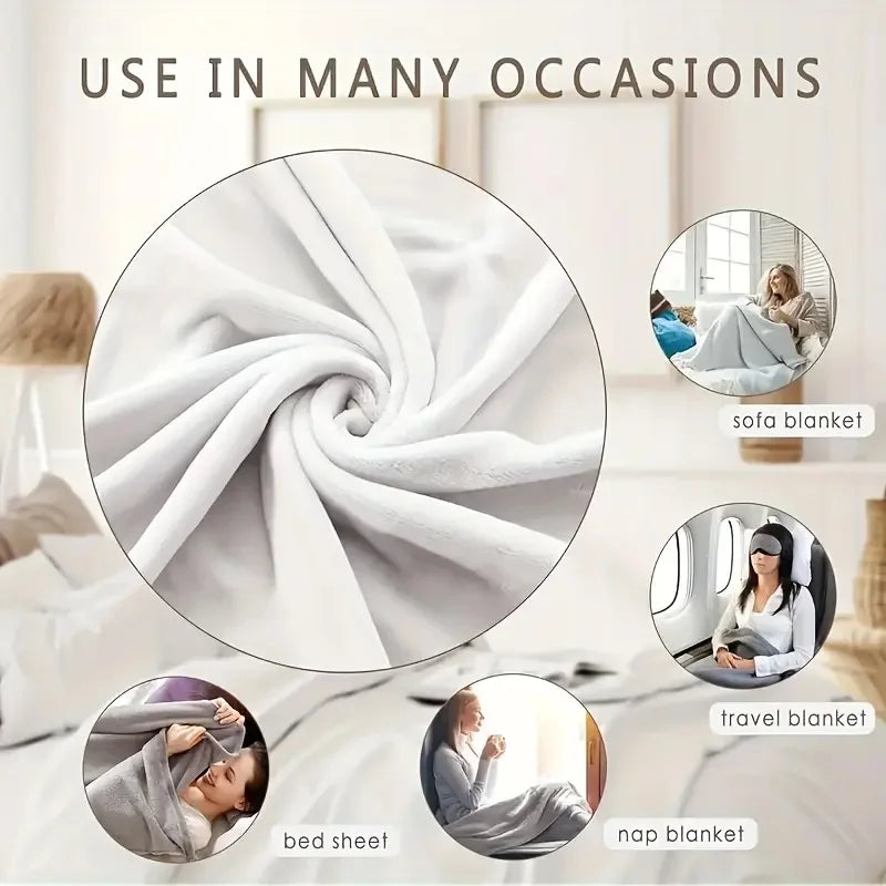 Letter To Mom Pattern Blanket, 1/2/3 Counts Soft Comfortable Warm Throw, Air-Conditioned Room Warm Nap Blanket