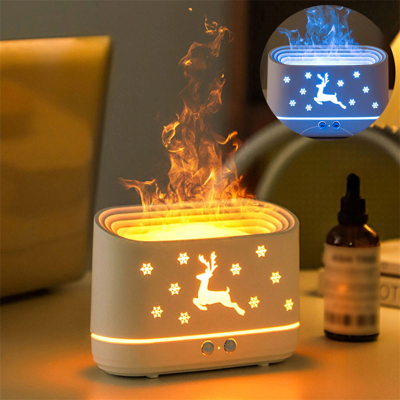 elk flame humidifier diffuser mute household atmosphere lamp - 