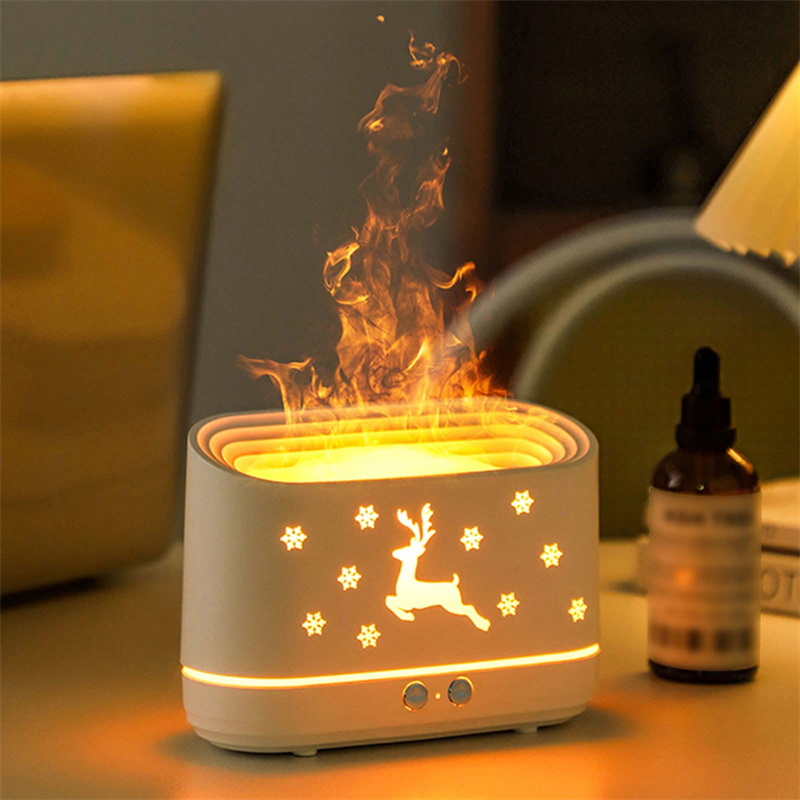 elk flame humidifier diffuser mute household atmosphere lamp - 
