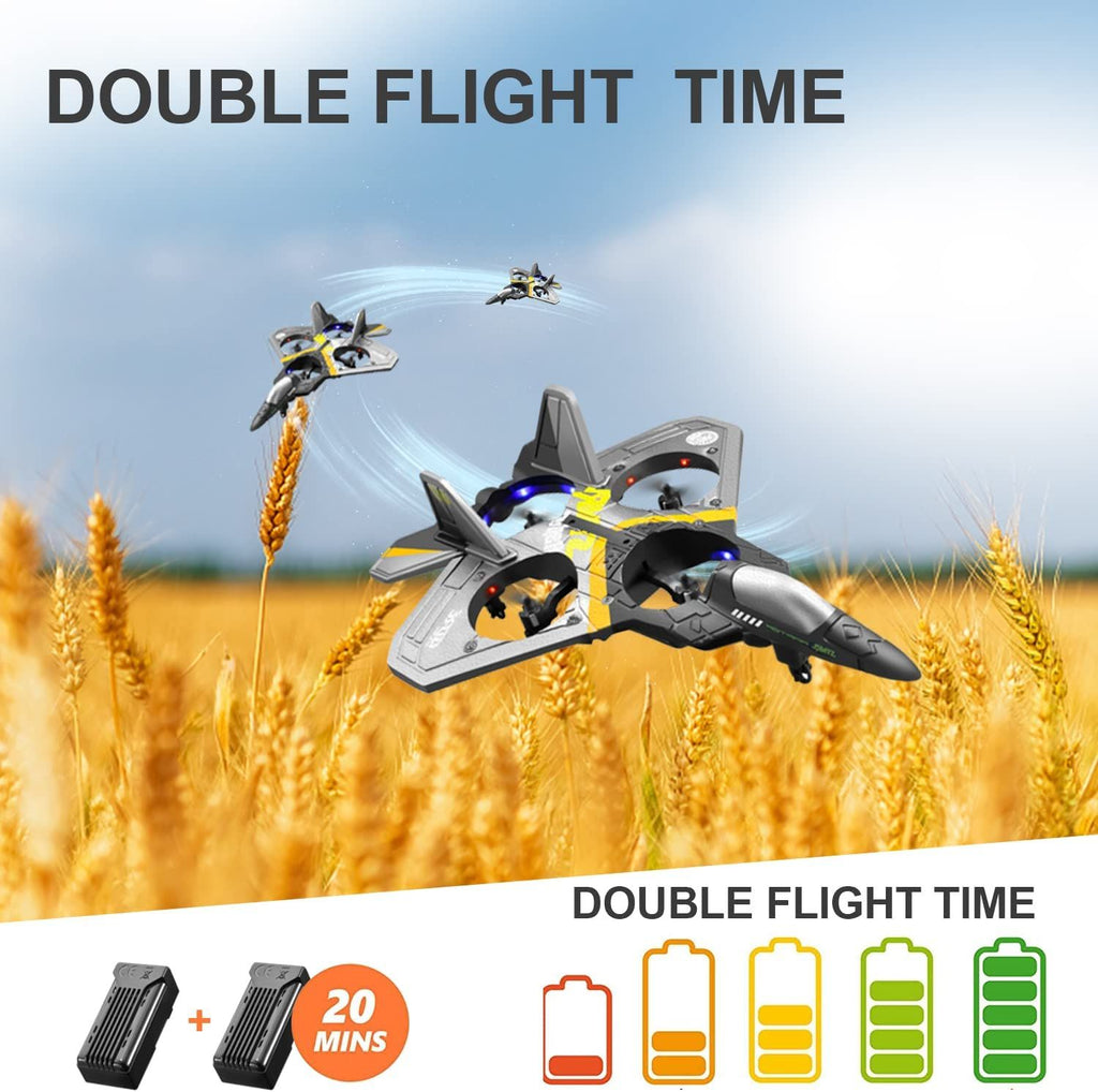 4drc v17 advanced remote control plane 2 4ghz 6ch epp model for kids adults gravity sensing stunts and light up features