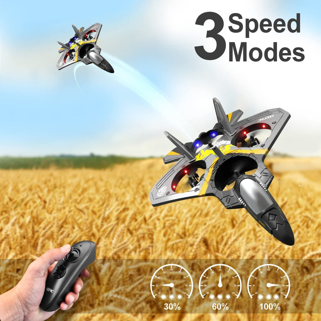 4drc v17 advanced remote control plane 2 4ghz 6ch epp model for kids adults gravity sensing stunts and light up features