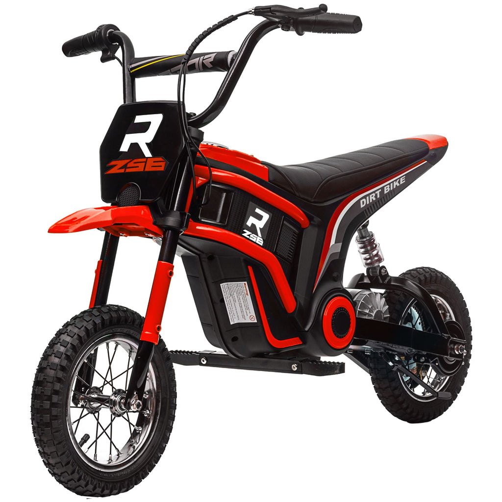 1. Aosom off?road electric motorcycle, lifestyle shot parked outdoors ready to ride