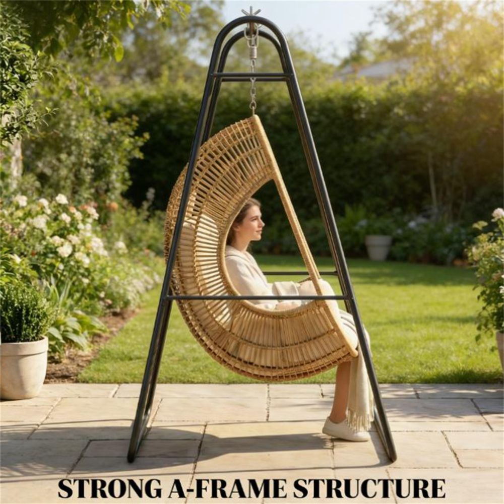 stylish hammock frame swing chair durable hanging stand for relaxation - 
