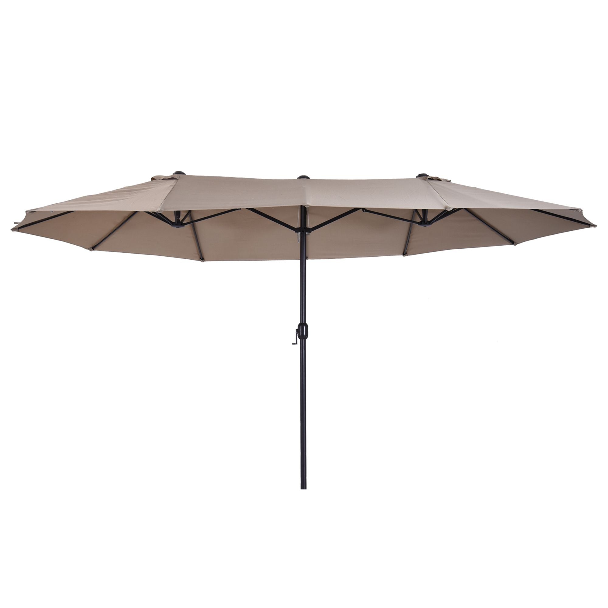 patio umbrella 15ft double sided outdoor market extra large umbrella with crank handle for deck lawn backyard and pool t