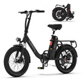 invanti EB11 500W folding electric bike with 48V 10.4Ah battery and Shimano gears, side view on pavement