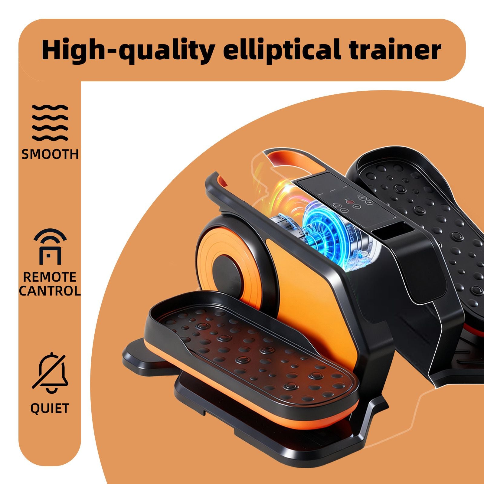 whisper quiet under desk elliptical machine with led display for home office workouts - 