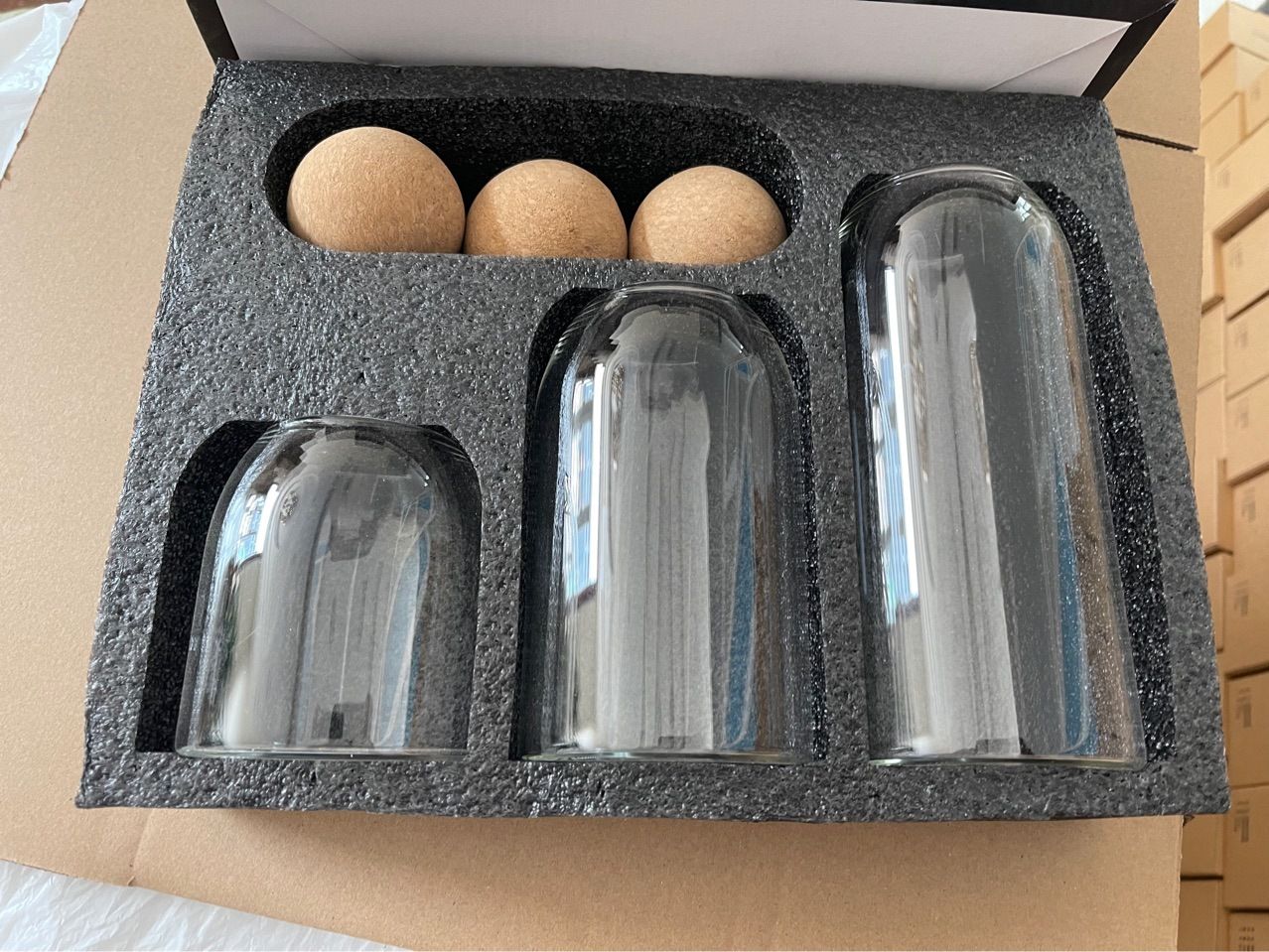 sealed glass storage jar with cork cap perfect for tea coffee dry foods - 