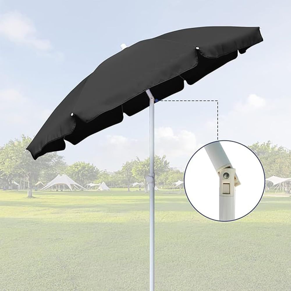 6ft portable picnic outdoor canopy sunshade beach umbrella with tilt function small patio umbrella upf 50 protection gar