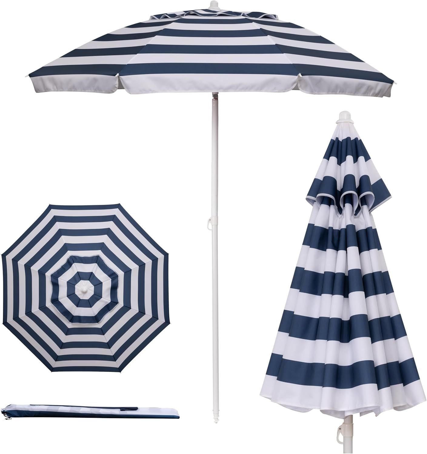 5 5 ft portable beach umbrella lightweight uv protection sunshade with tilt pole carry bag outdoor canopy umbrella for b