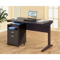 home office desk with modesty panel and detached file cabinet on locking wheels with two drawers file drawer cubby shelf