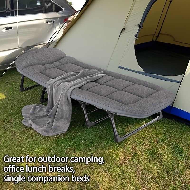 1 pack american style patio folding bed outdoor patio furniture comfortable ergonomic single recliner patio chaise foldi