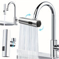 3 in 1 large scale 360 waterfall kitchen faucet touch controlled swivel spout extender for kitchen sink vegetable and fr