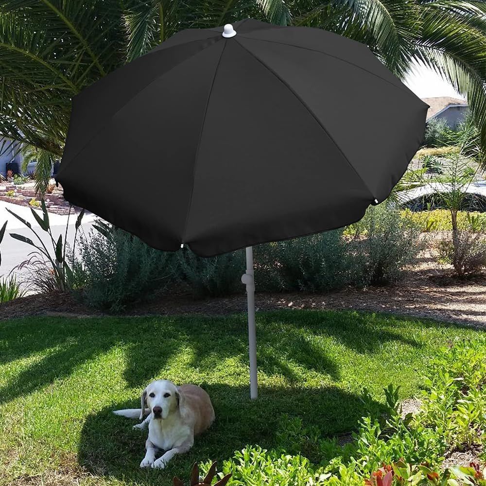 6ft portable picnic outdoor canopy sunshade beach umbrella with tilt function small patio umbrella upf 50 protection gar