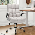 adjustable swivel office chair with high back and flip up arm for home and office - 