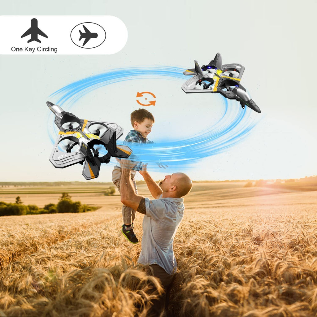 4drc v17 advanced remote control plane 2 4ghz 6ch epp model for kids adults gravity sensing stunts and light up features