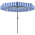 8 6ft patio umbrella upf 30 outdoor market umbrella 2 tier vented patio table umbrella with crank 8 ribs tiltable porch 