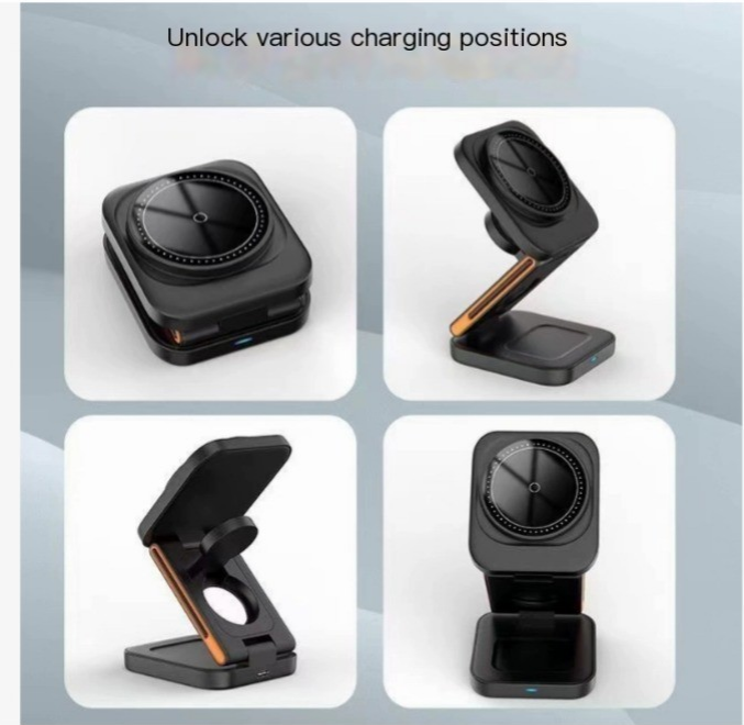 Fast Charger for Android & iPhone — 3-in-1 Wireless USB-C Quick Charge, Compatible with All Devices