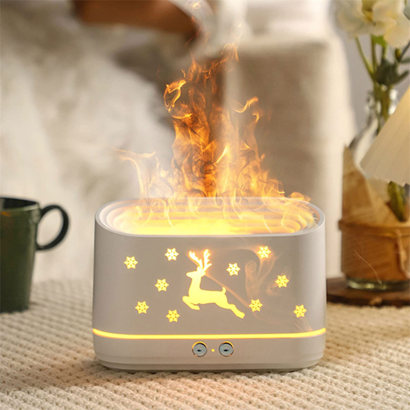 elk flame humidifier diffuser mute household atmosphere lamp - 